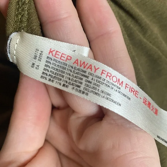 Free People Movement | XS Women's Army Green Sky High Long Sleeve Top - Picture 5 of 7